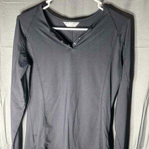 RJC V Neck Button Long Sleeve Henley Shirt